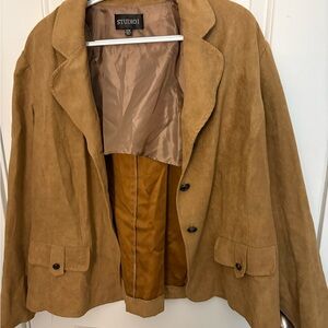 Studio I Camel Suede Blazer Jacket